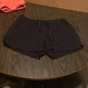 Black Shorts - Mid-Rise Linen-Blend Shorts